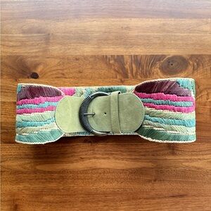 Sezane Carlie Belt Vert Multi - Size 90
